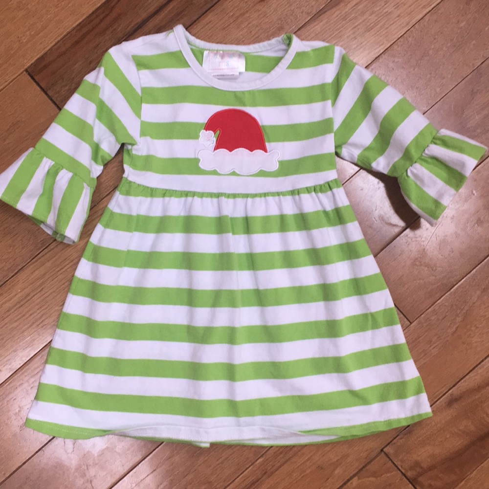 Southern tots holiday Santa hat dress